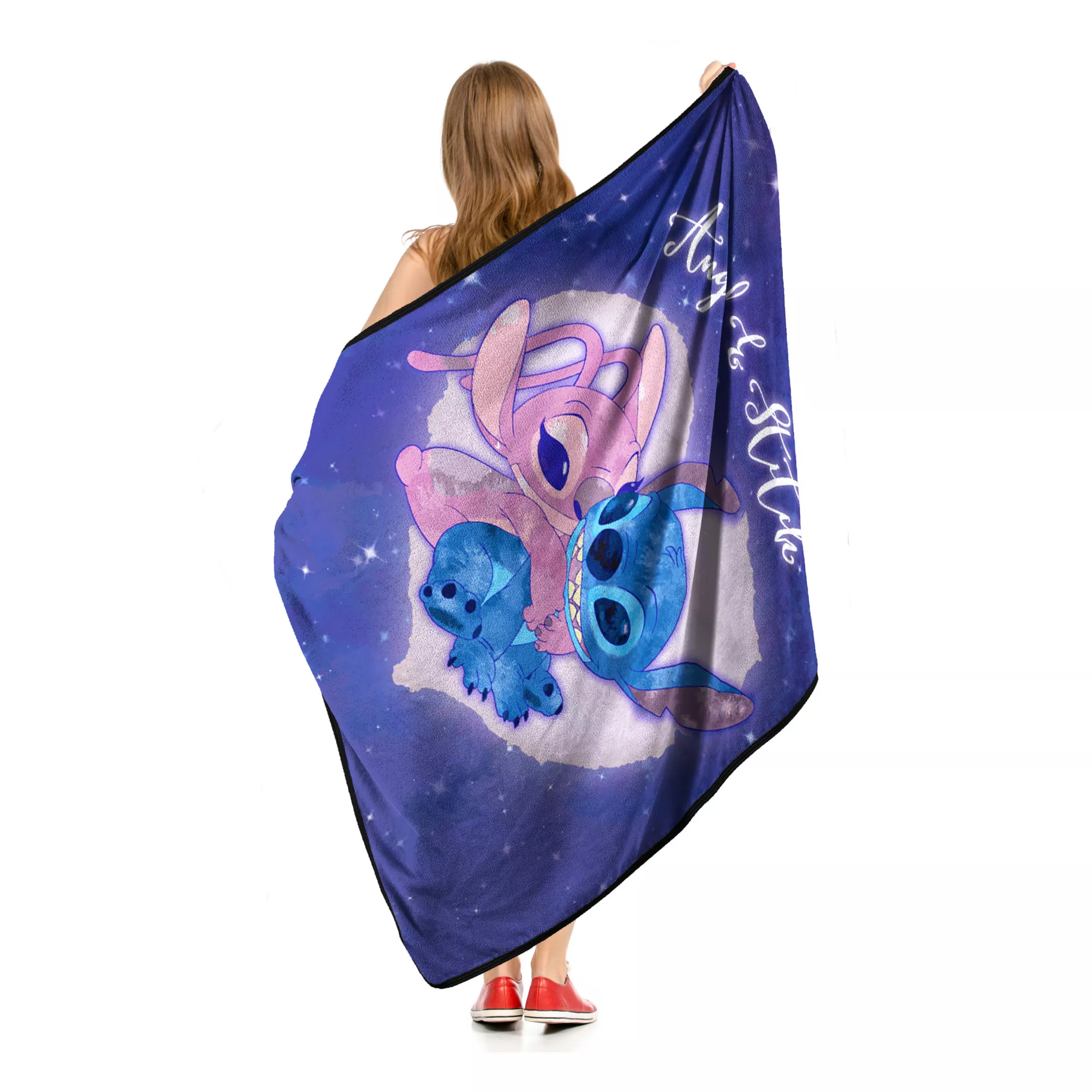 Stitch and Angel Cosmic BFF Fleece Blanket - Lilo & Stitch at Spencer's
