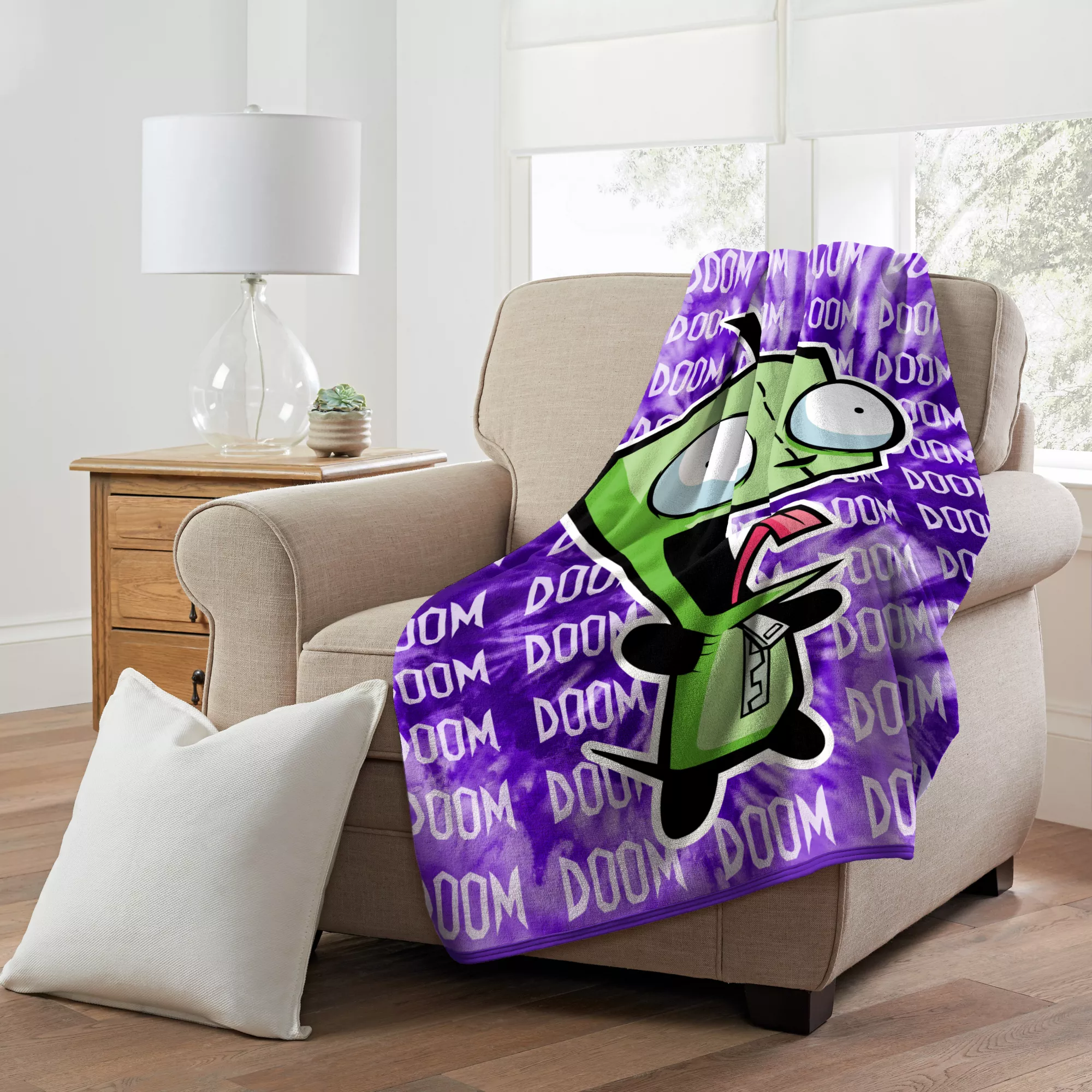 Invader Zim Doom Fleece Blanket at Spencer's