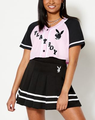 Playboy Crop Top Jersey Pink