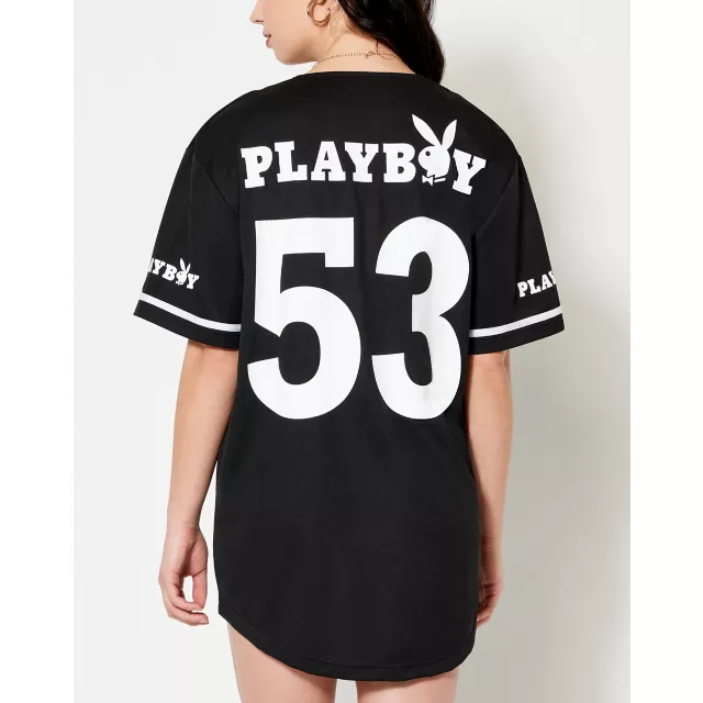 Playboy Baseball Jersey Black Spencer's