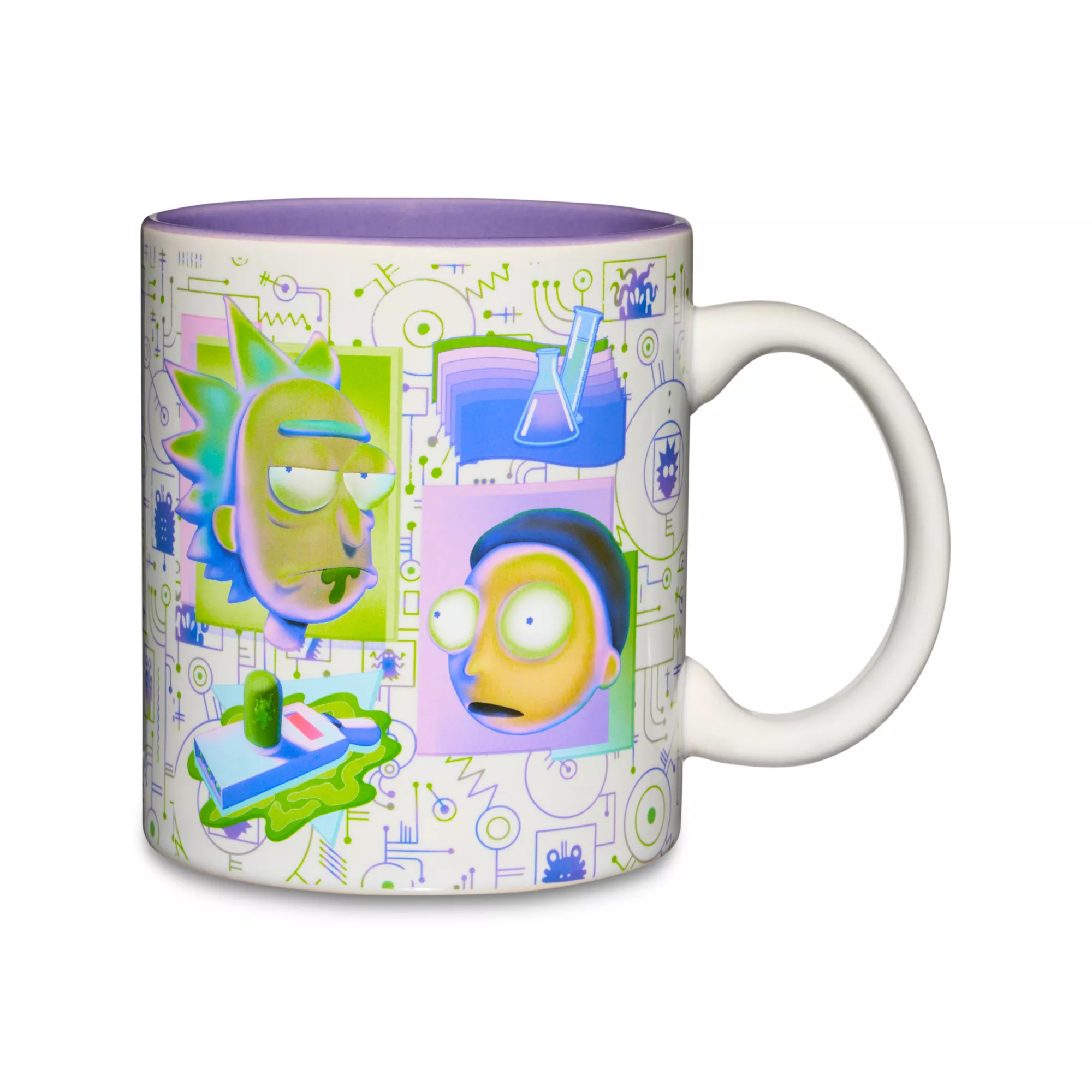 Tech Pattern Alien Rick and Morty Coffee Mug -  20 oz. at Spencer's