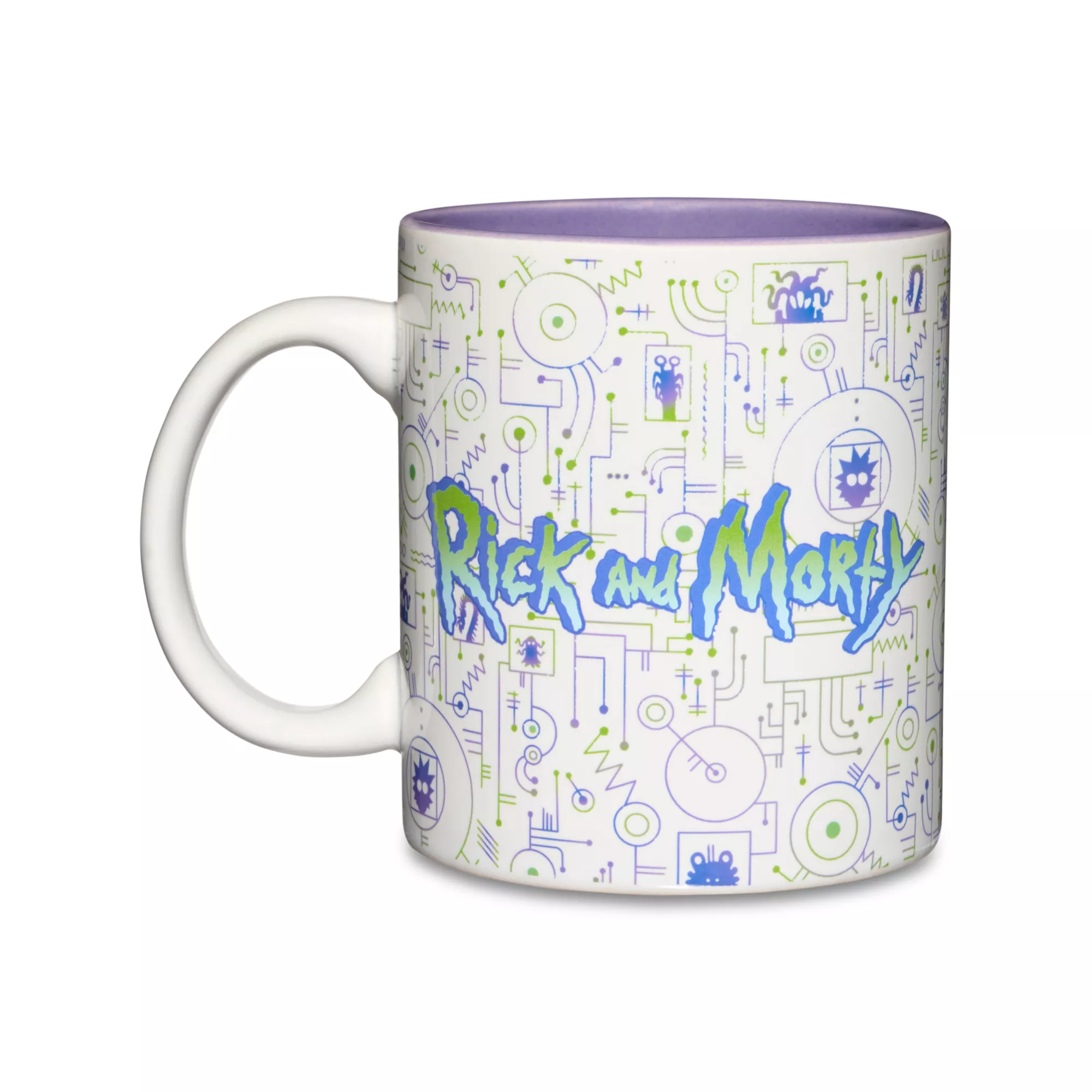 Tech Pattern Alien Rick and Morty Coffee Mug -  20 oz. at Spencer's