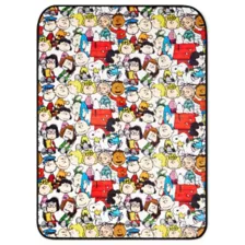 Charlie Brown and Friends Fleece Blanket - Peanuts at Spencer's
