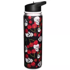 Cherry Skull Water Bottle with Straw - 18 oz. at Spencer's