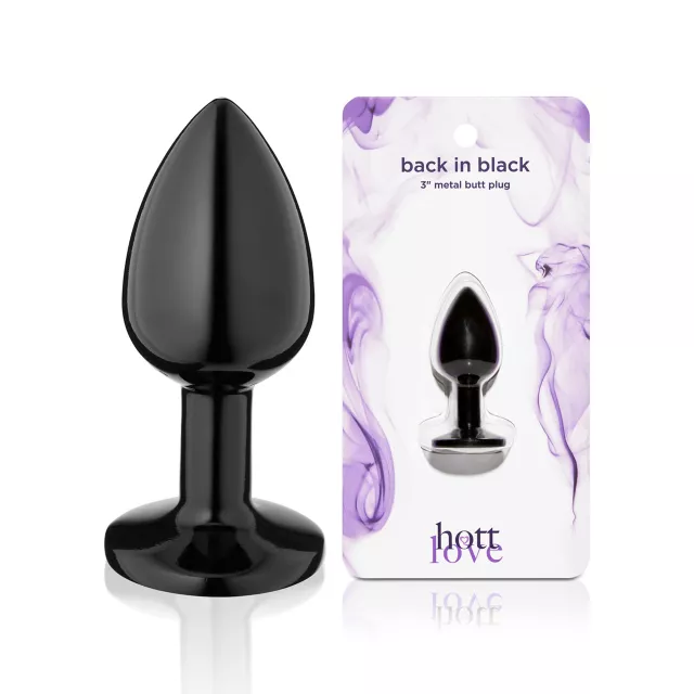 Back in Black Metal Butt Plug 3 Inch - Hott Love at Spencer's