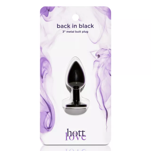 Back in Black Metal Butt Plug 3 Inch - Hott Love at Spencer's