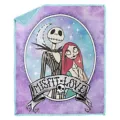 Jack Skellington and Sally Misfit Lovers Sherpa Fleece Blanket - The Nightmare Before Christmas at Spencer's