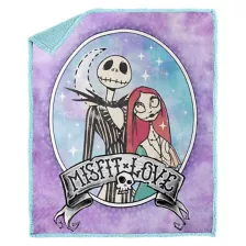 Jack Skellington and Sally Misfit Lovers Sherpa Fleece Blanket - The Nightmare Before Christmas at Spencer's