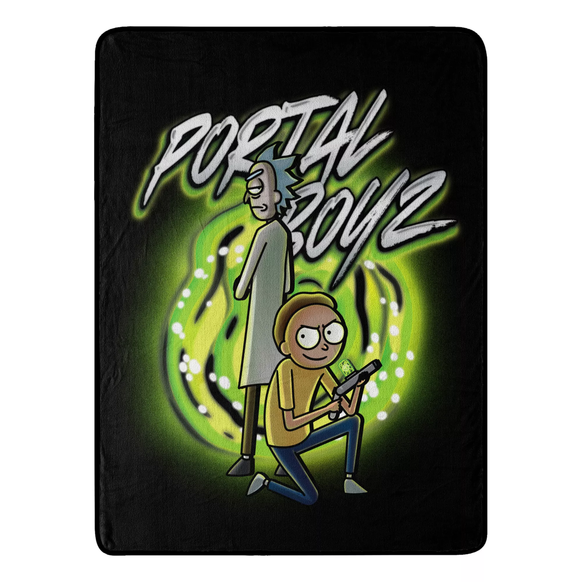 Rick and Morty Portal Boyz Fleece Blanket at Spencer's