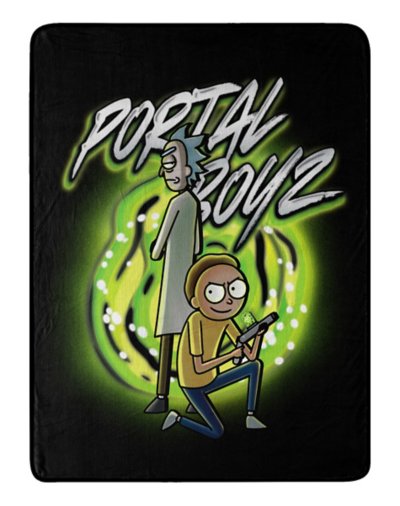 Rick and Morty Portal Boyz Fleece Blanket