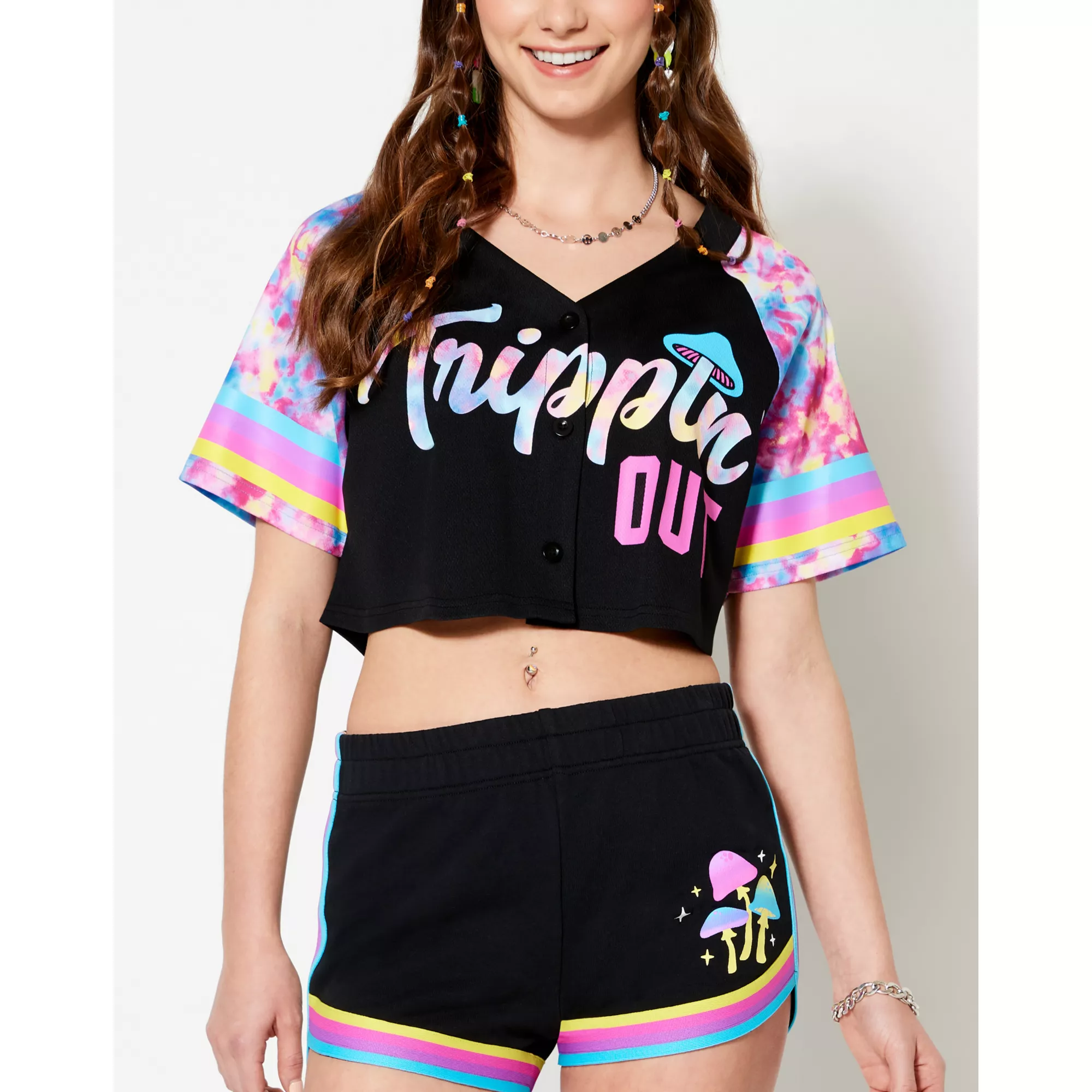 Trippin' Out Crop Top Jersey at Spencer's