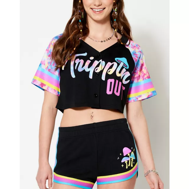 Trippin' Out Crop Top Jersey at Spencer's