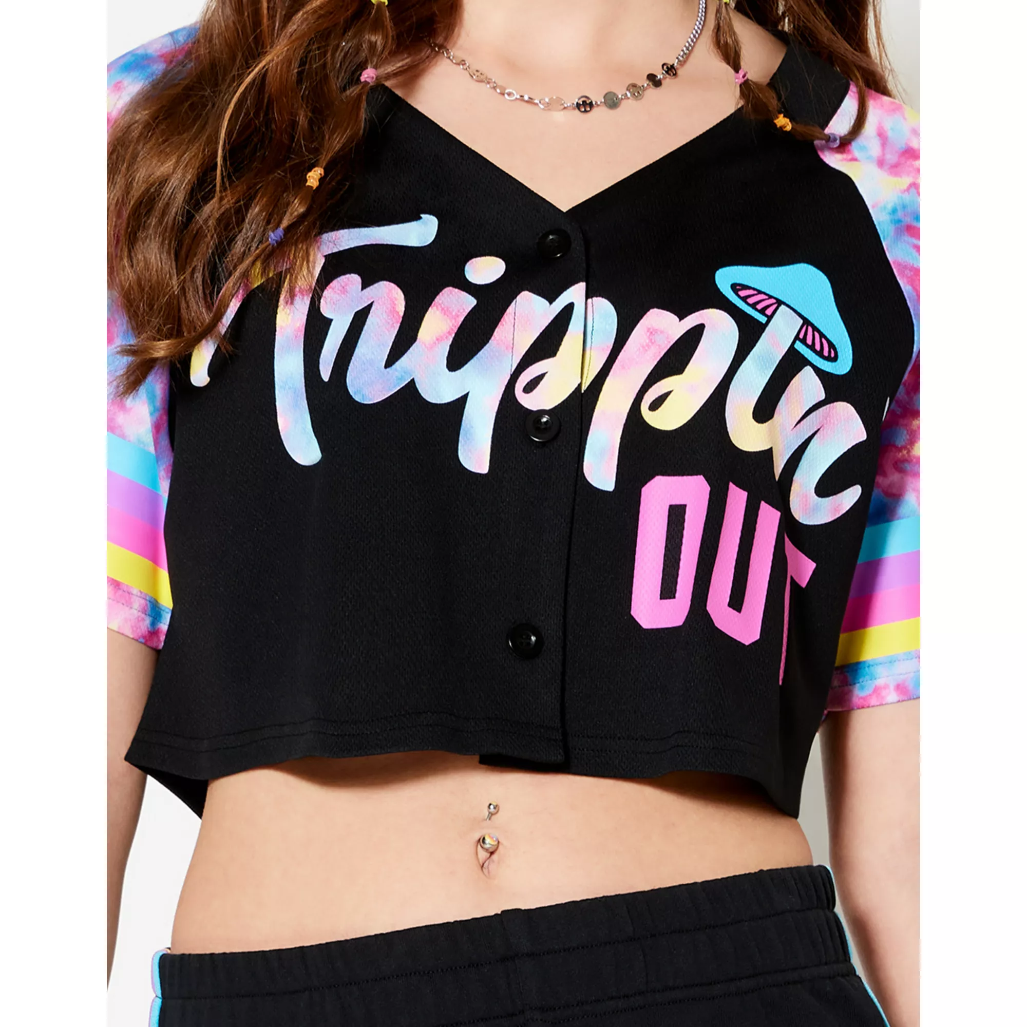 Trippin' Out Crop Top Jersey at Spencer's
