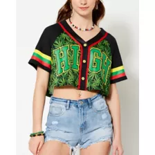 Stay High Crop Top Jersey at Spencer's