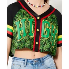 Stay High Crop Top Jersey at Spencer's