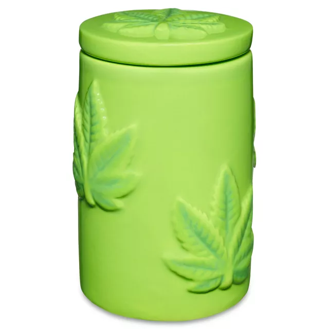 Puffy Leaf Stash Jar - 3.4 oz. at Spencer's