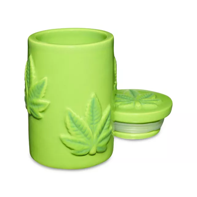 Puffy Leaf Stash Jar - 3.4 oz. at Spencer's