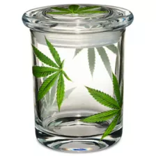 Pressed Weed Leaf Stash Jar - 12 oz. at Spencer's