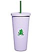 Purple Frog Textured Cup with Straw  - 20 oz.