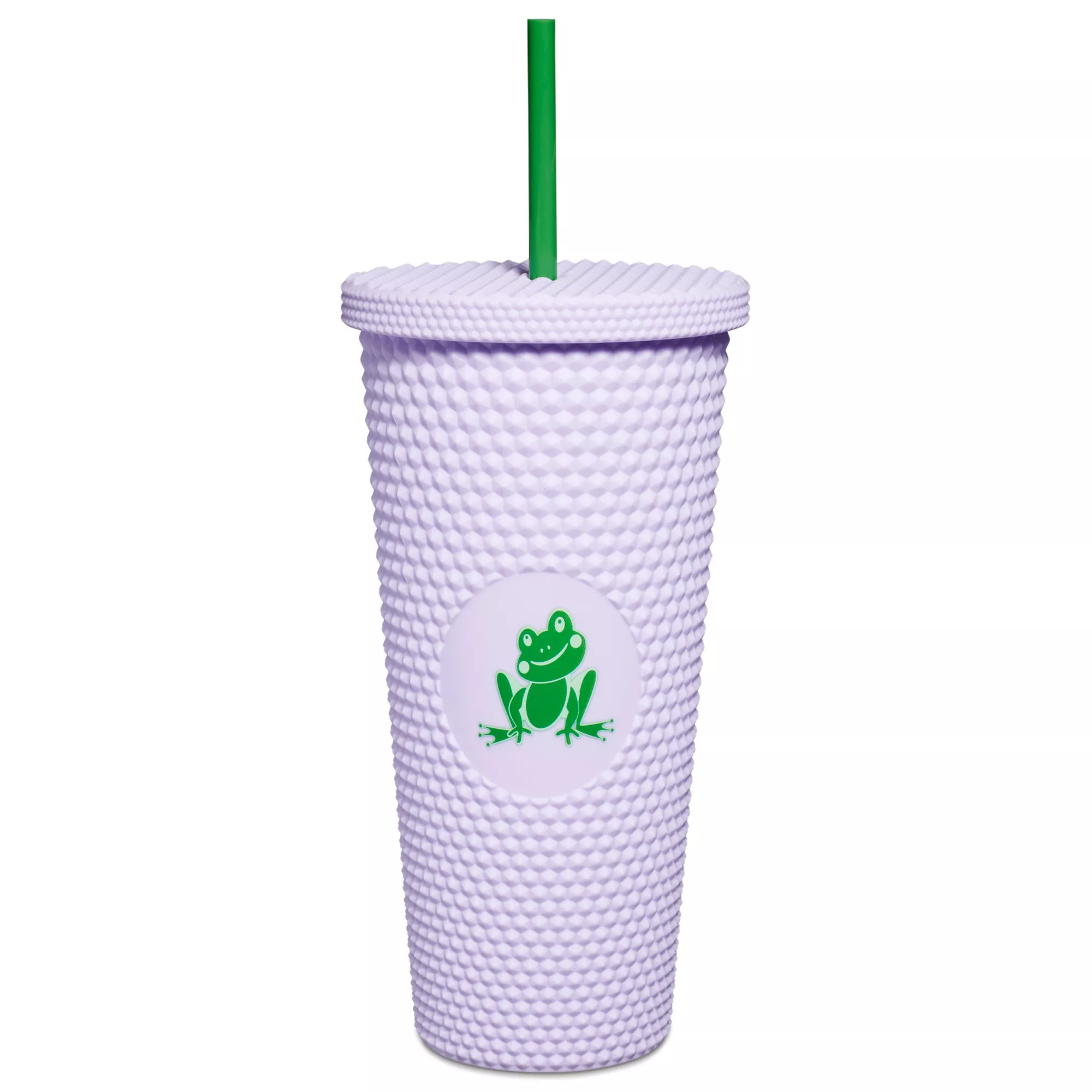 Purple Frog Textured Cup with Straw  - 20 oz. at Spencer's
