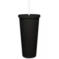 Black Skull Textured Cup with Straw- 20 oz at Spencer's