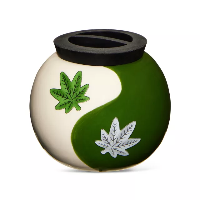 Ying and Yang Weed Leaf Stash Jar - 4 oz. at Spencer's