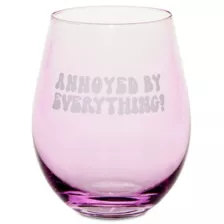 Annoyed By Everything Stemless Wine Glass - 20 oz. at Spencer's