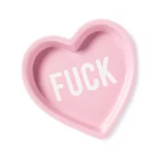 Pink Fuck Heart Ashtray at Spencer's