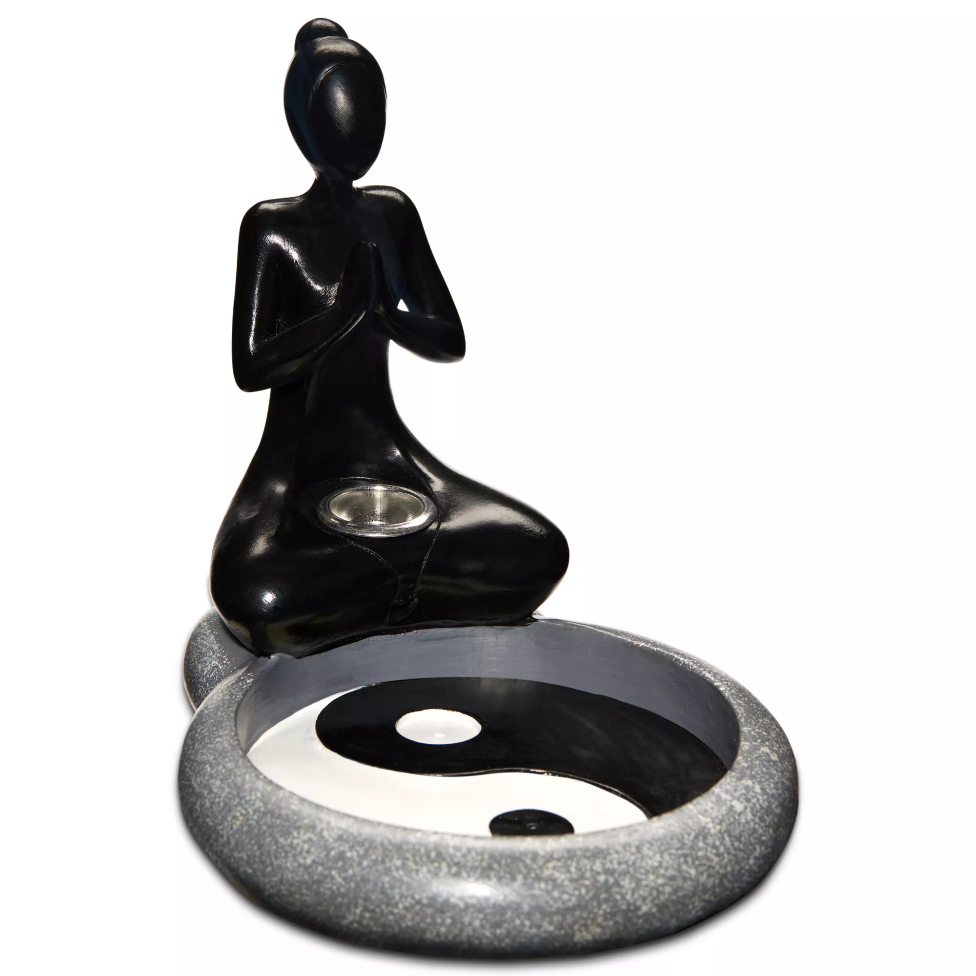 Tranquil Yin Yang Woman Backflow Incense Burner at Spencer's