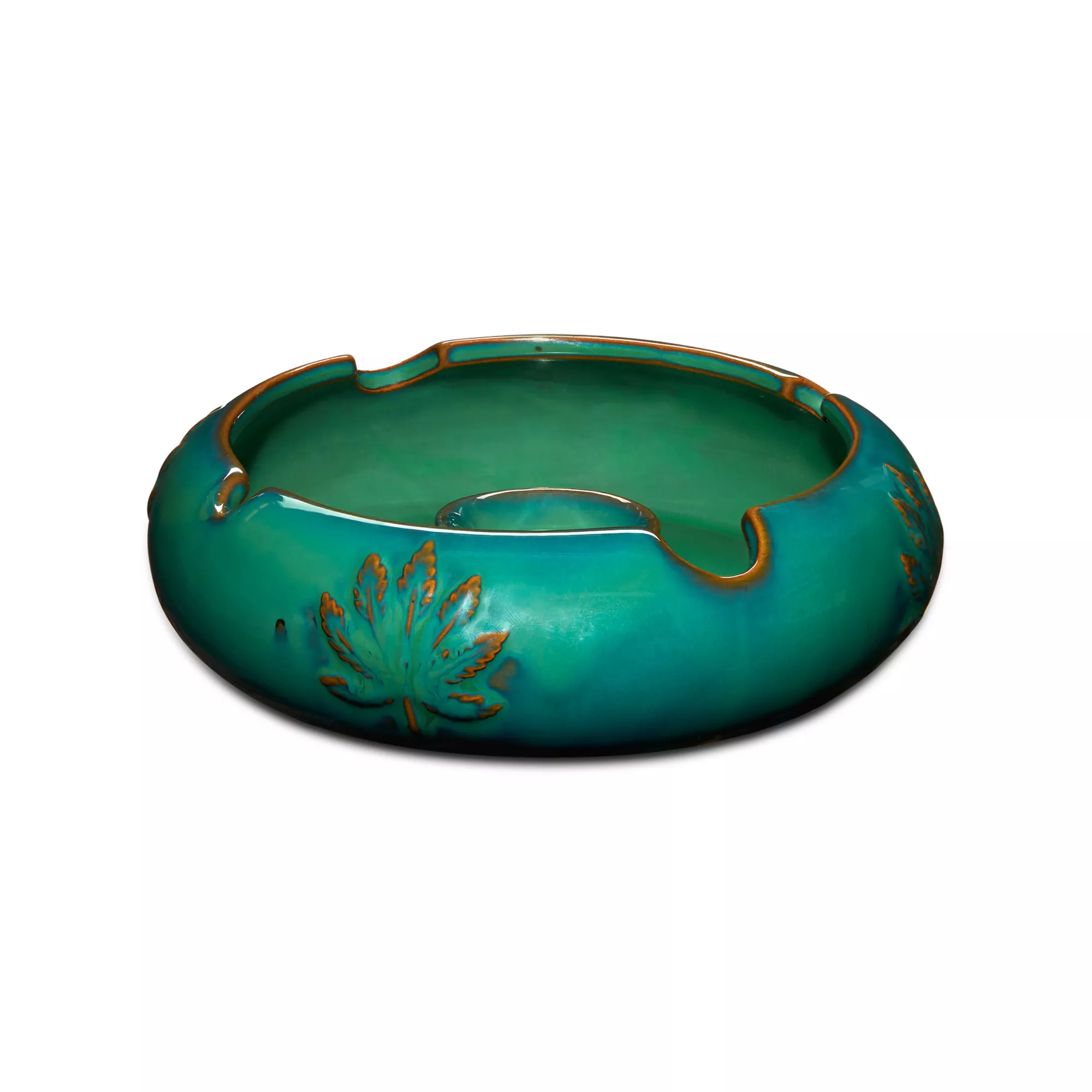 Glazed Weed Leaf Ashtray