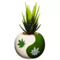 Yin Yang Weed Leaf Planter at Spencer's