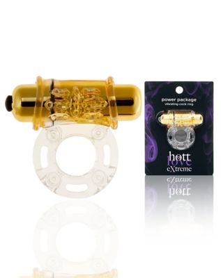 Power Package Metallic Vibrating Cock Ring - Hott Love Extreme