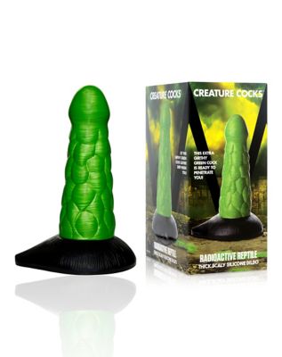 Radioactive Reptile Thick Scaly Silicone Dildo 6.25 Inch - Creature Cocks