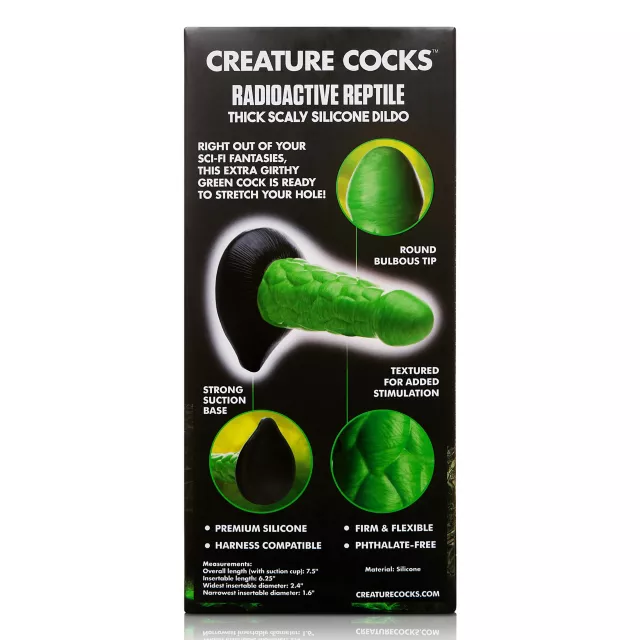 Creature Cocks Radioactive Reptile Thick Scaly Dildo at Spencer's