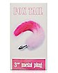 Ombre Pink Bunny Tail Metal Butt Plug - 3 Inch