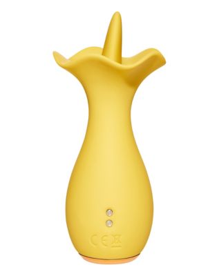 10-Function Rechargeable Flower Tongue Vibrator - 4.6 Inch