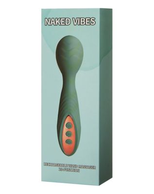 Sage Green 20-Function Rechargeable Wand Massager - 6.2 Inch