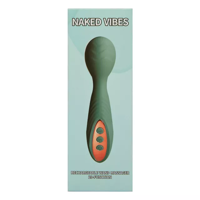 Sage Green 20-Function Rechargeable Wand Massager - 6.2 Inch at Spencer's