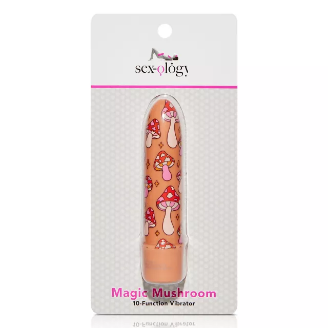 Magic Mushroom 10-Function Waterproof Bullet Vibrator 5.3 Inch - Sexology at Spencer's