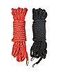 Silky Shackles Black and Red Rope Set - Pleasure Bound
