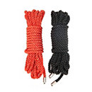 Silky Shackles Black and Red Rope Set - Pleasure Bound - Spencer's
