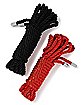 Silky Shackles Black and Red Rope Set - Pleasure Bound