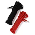 Silky Shackles Black and Red Rope Set - Pleasure Bound at Spencer's