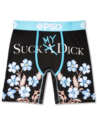 Floral Suck My Dick Boxer Briefs