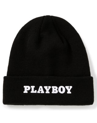 black playboy beanie