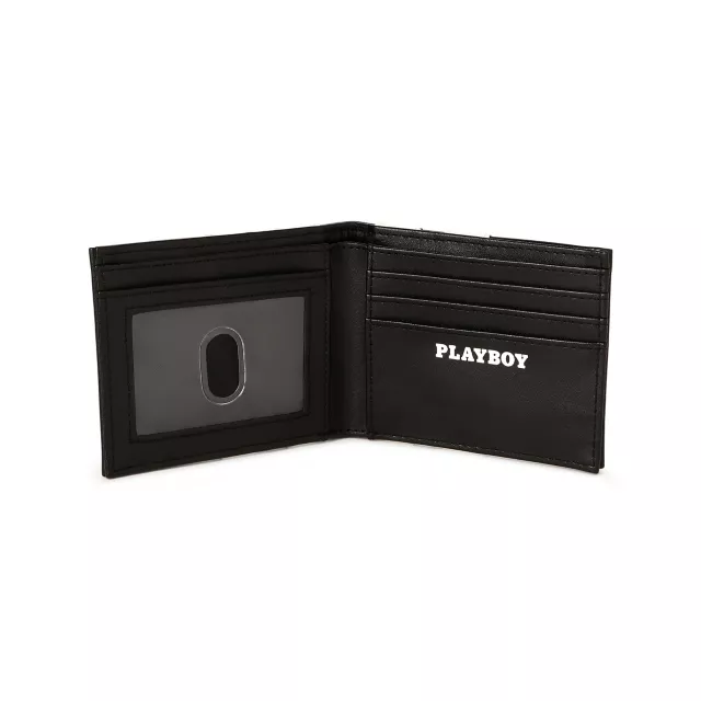 Black Varsity Playboy Bifold Wallet at Spencer's