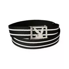 Black and White Stripe Playboy Bunny Belt at Spencer's