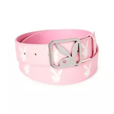Playboy Bunny Logo Belt Pink at Spencer's