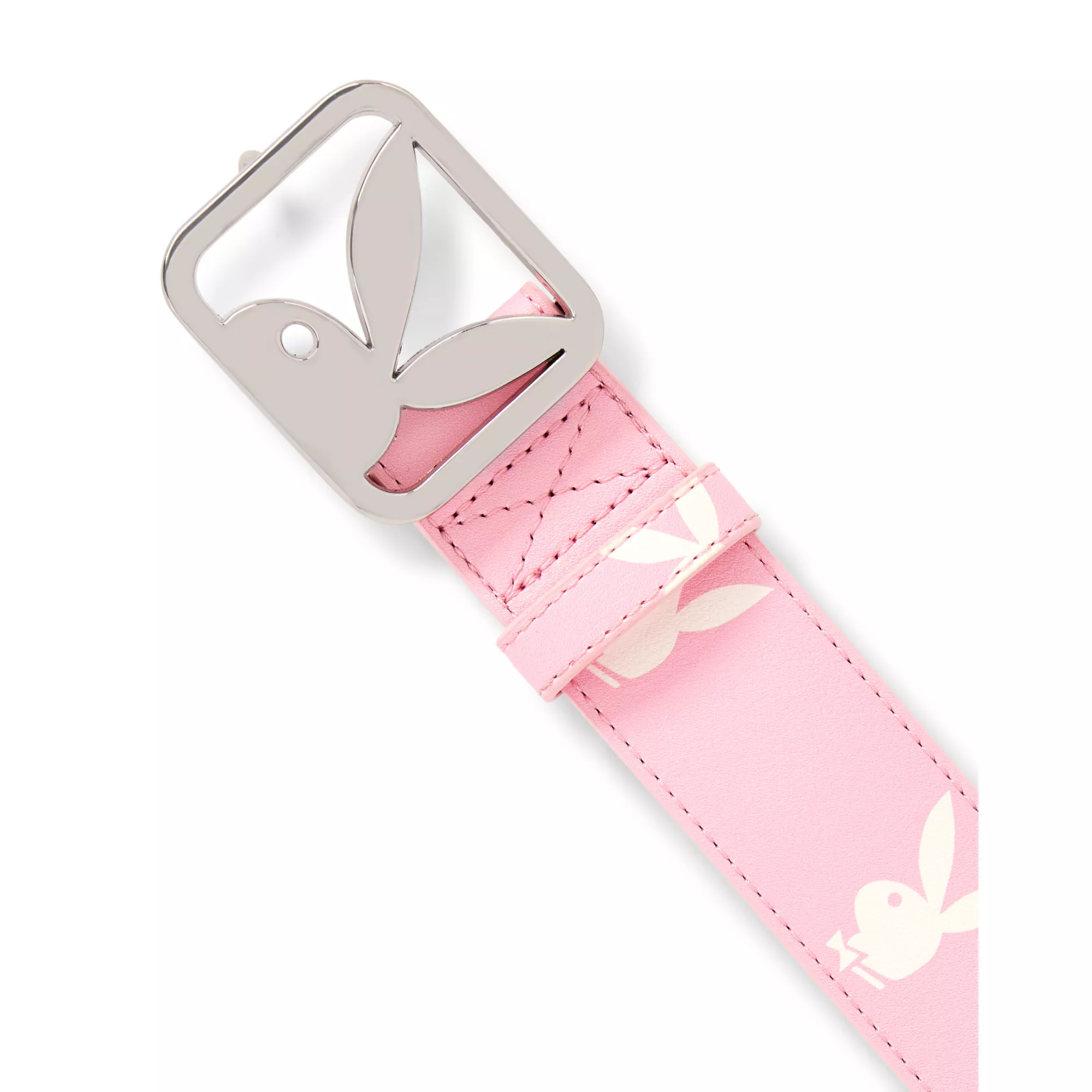 Playboy Bunny Logo Belt Pink at Spencer's