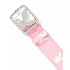 Playboy Bunny Logo Belt Pink at Spencer's